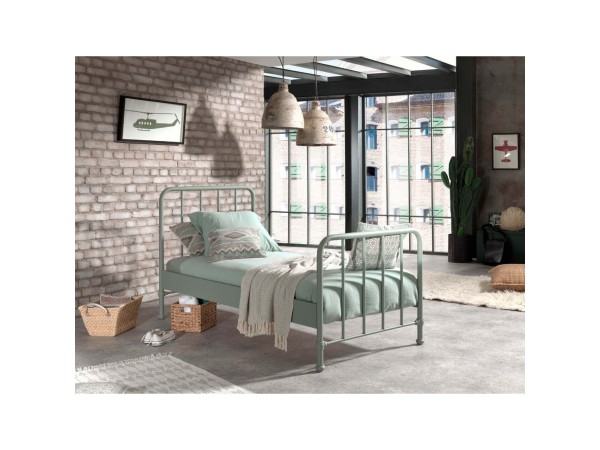 Μεταλλικό κρεβάτι Bronxx λαδί μονό Μεταλλικό κρεβάτι Bronxx λαδί μονό